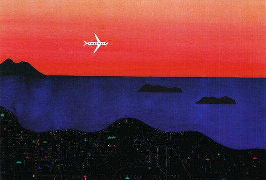 Editor - Art of Emotion - Flight - Airplane - Sky - Postcard with varnish details