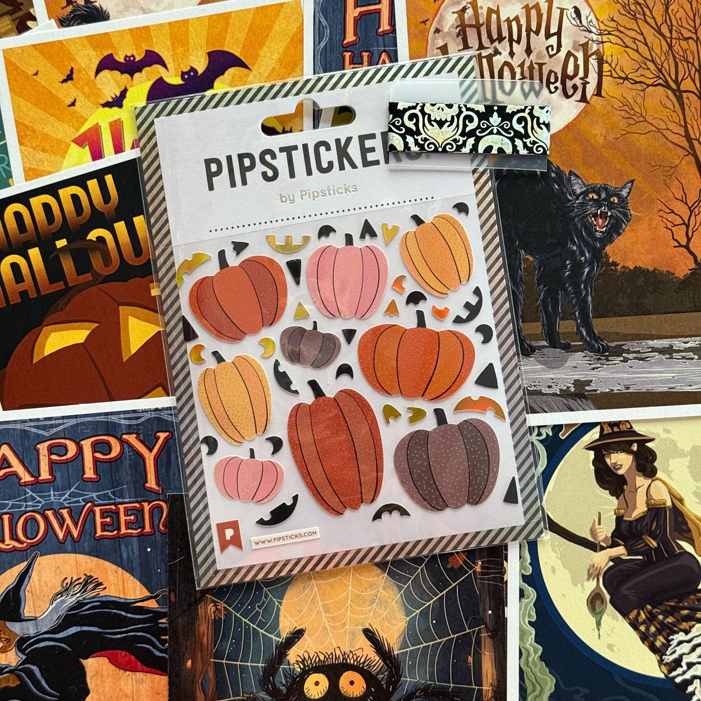 Halloween Postal Pack – Postcards, Stickers & Washi Tape