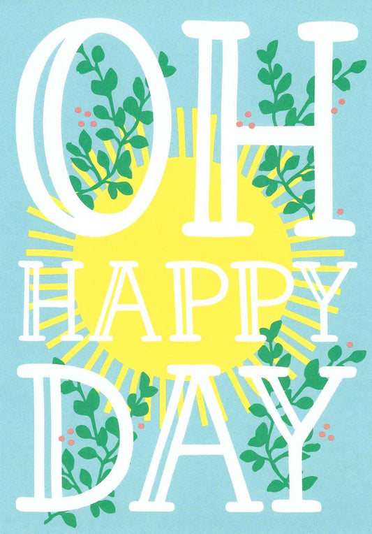 Oh Happy Day Postcard by Nobis Design