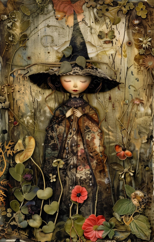 Fall Postcard - Fairy - Witch - Fripperies Postcard - Postcrossing Postcards