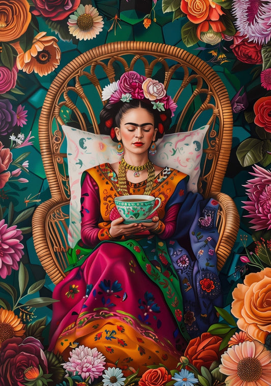 Fripperies - Frida Kahlo - Teacup - Tea - Postcard