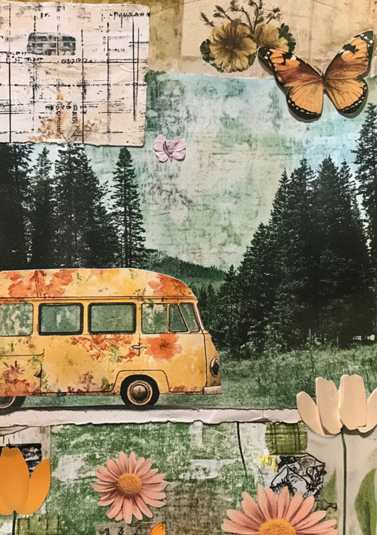 Fripperies - Summer Season - Camper Van - Postcard