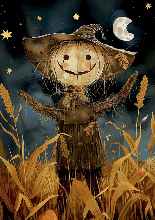 Halloween Postcard - Scarecrow Postcard - Fripperies - Postcrossing Postcard