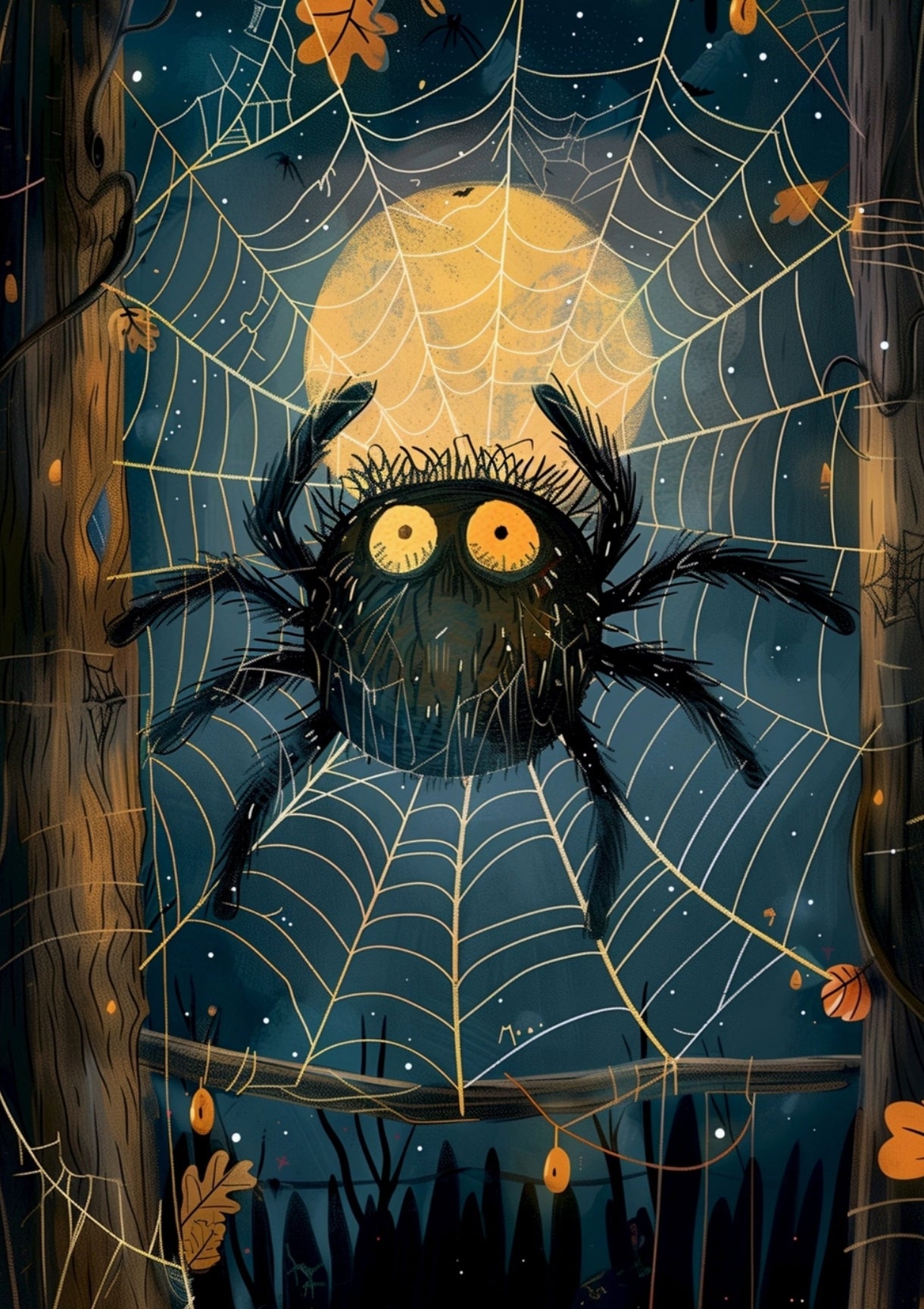 Halloween Postcard - Spider - Fripperies Postcard - Postcrossing Postcards