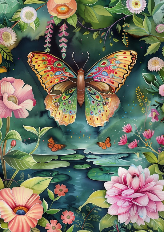 Fripperies - The Chinese Garden - Butterfly - Postcard