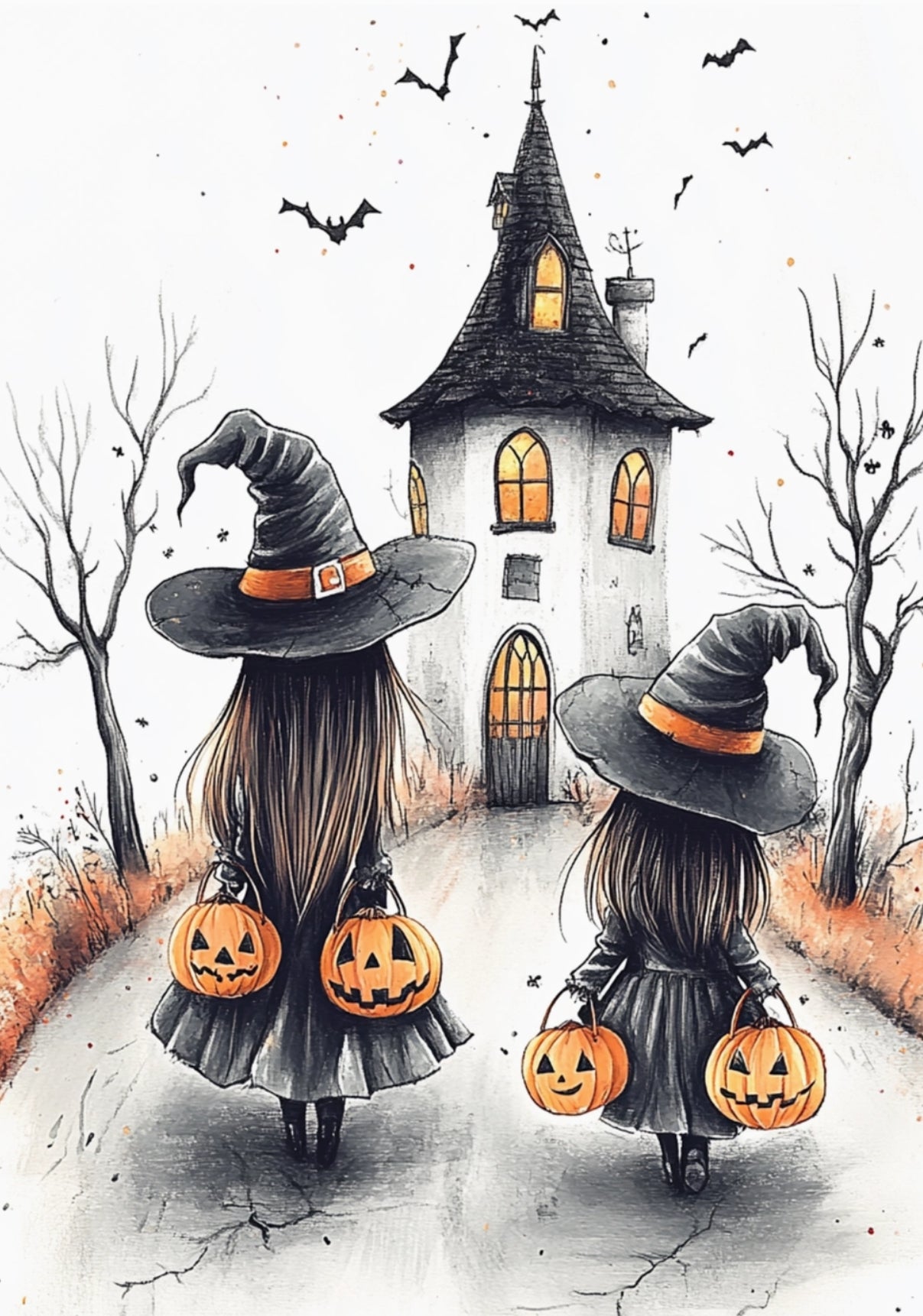Fripperies Postcard - Halloween Postcard - Trick or Treat - Postcrossing Postcards