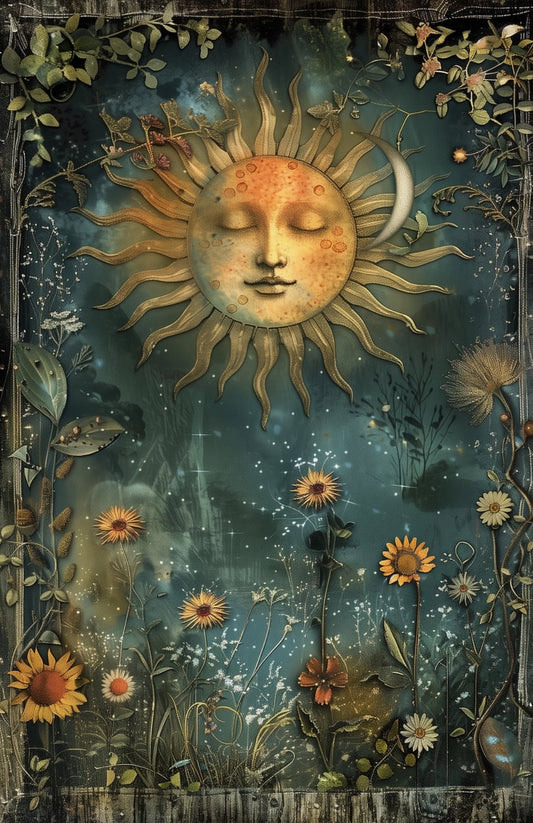 Fripperies -Fairytale - Woodland - Sun - Moon - Flowers - Postcard