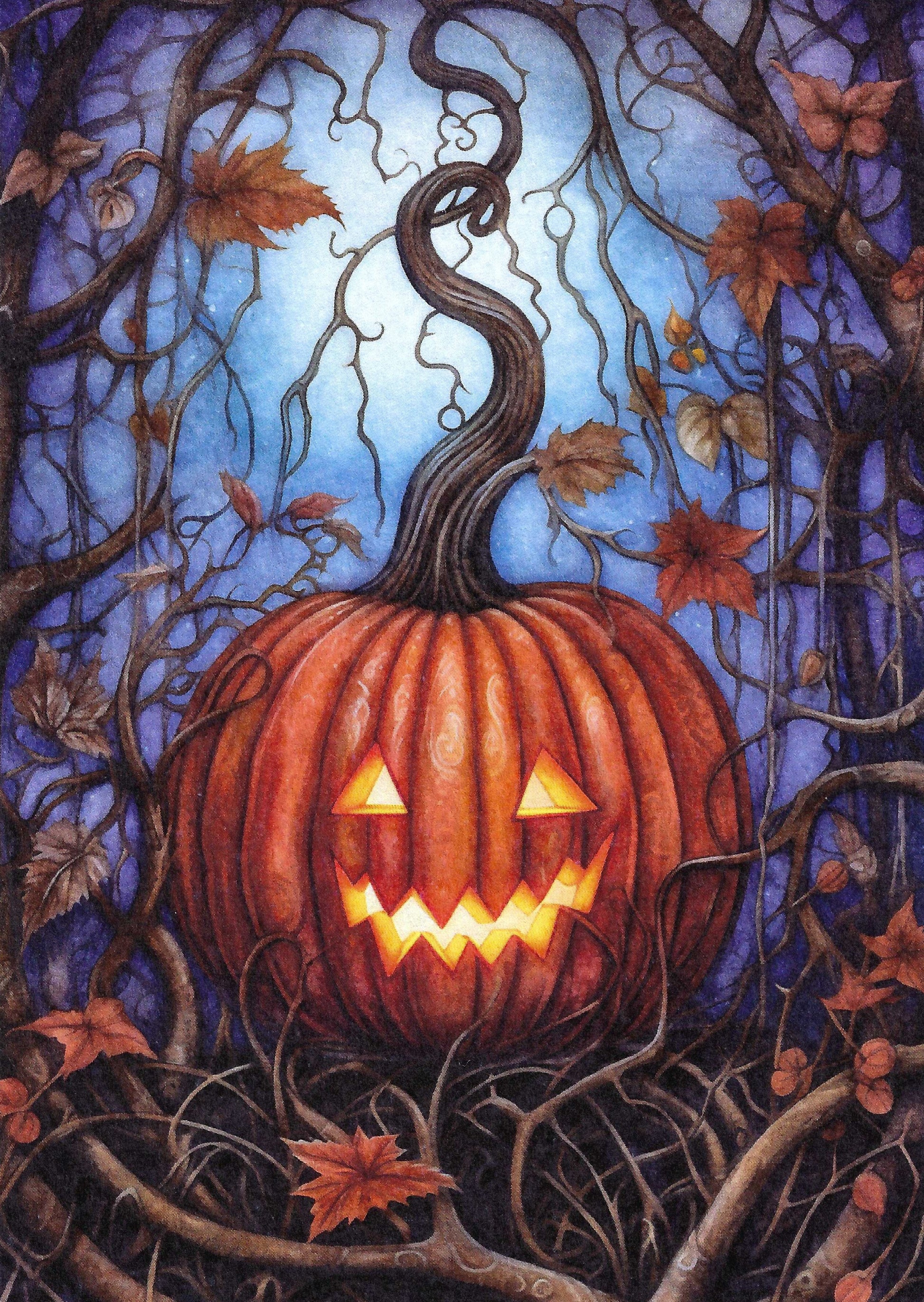 Halloween Postcard - Jack-o-lantern - Fripperies - Postcrossing Postcard