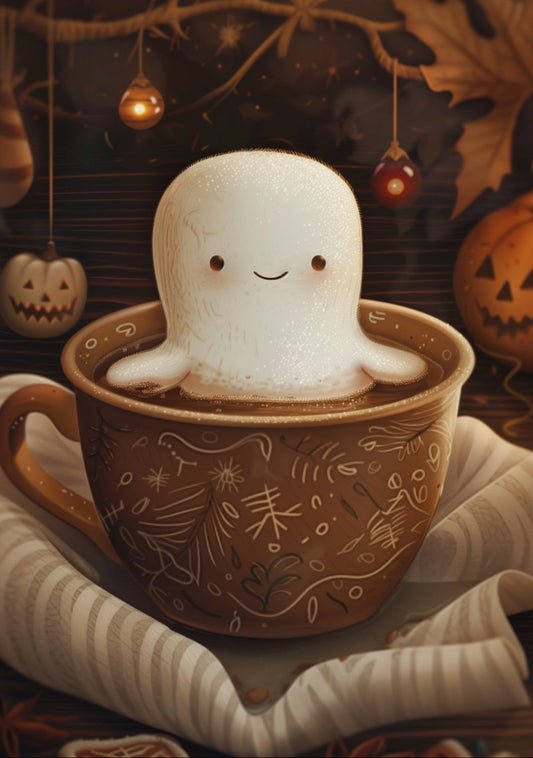 Fripperies Postcard - Halloween Postcard - Ghost - Postcrossing Postcards