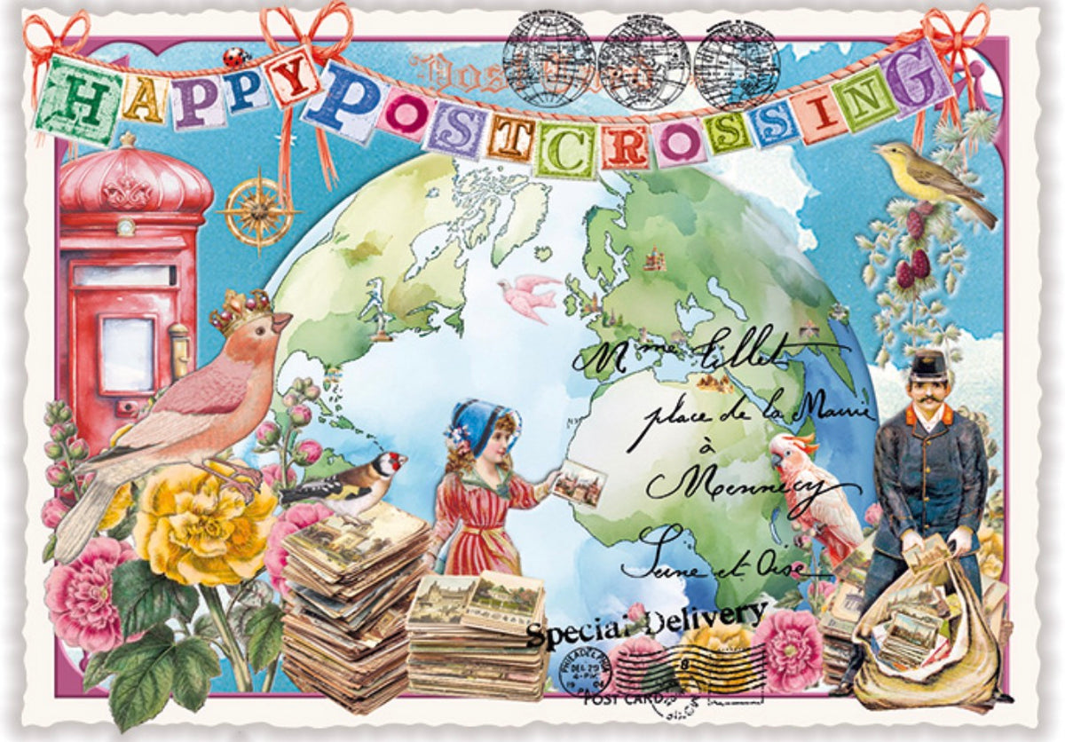 Happy Postcrossing Postcard by Edition Tausendschön