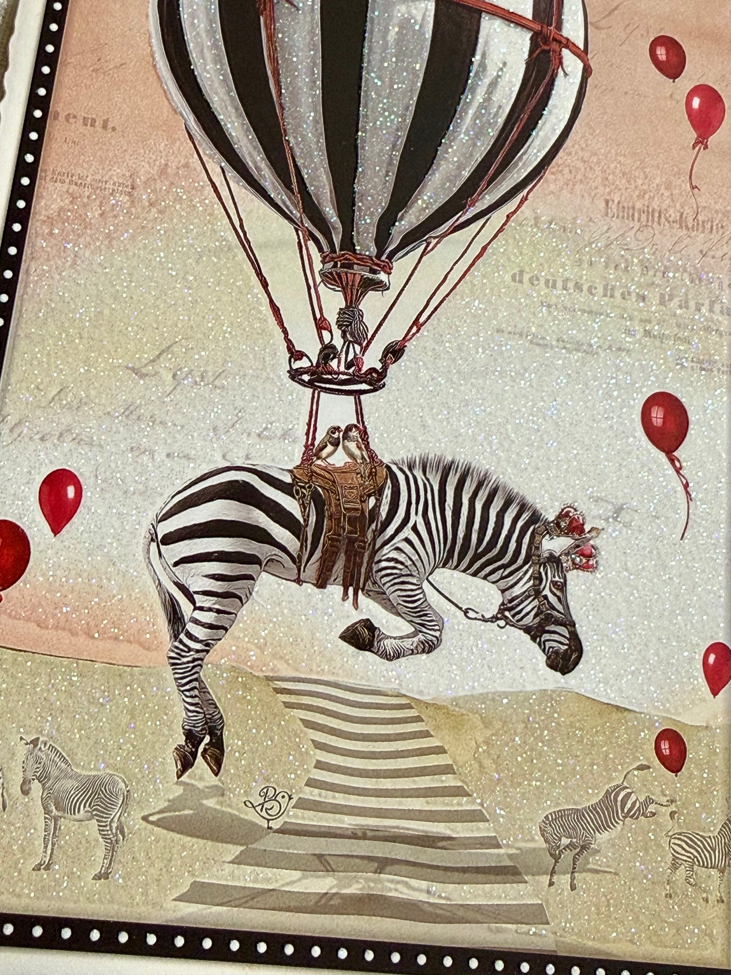 Striped Journey into the Distance Postcard by Barbara Behr - Edition Wundersam No. 30