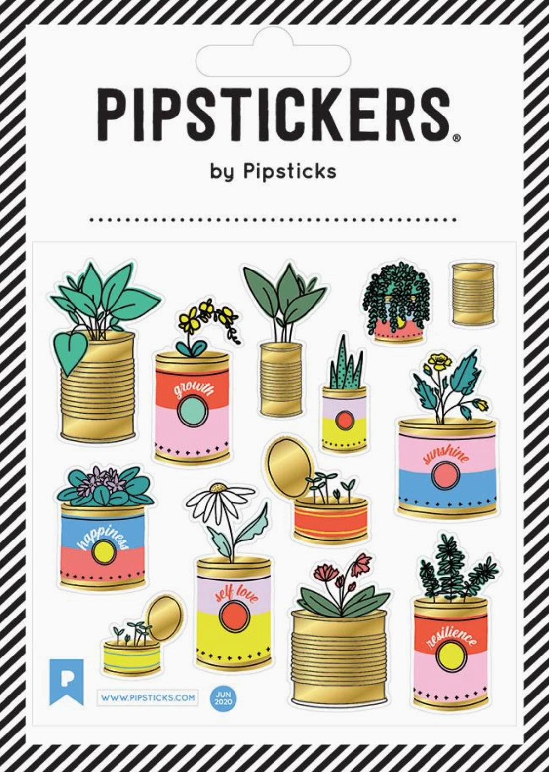 Pipsticks - Garden in a Can - 4" x 4" Sticker Sheet
