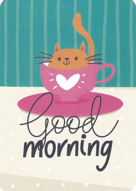 Good Morning - Cat Postcard by Gutrath Verlag