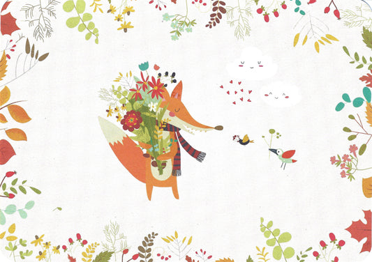 Gutrath Verlag - Flower Loving Fox - Postcard