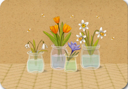 Gutrath Verlag - Flowers in Mason Jars - Postcard