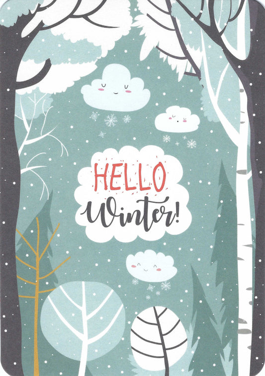 Gutrath Verlag - Hello Winter - Snow - Snowflakes - Postcard