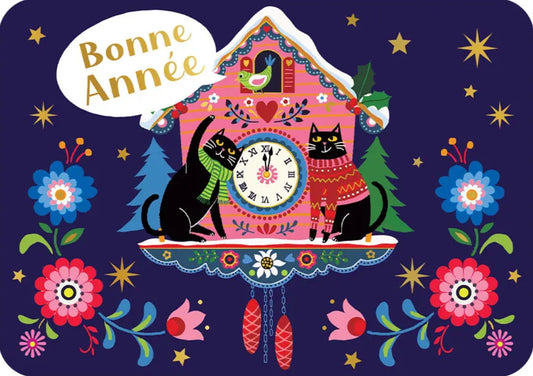 Happy New Year Postcard by Cartes d'Art with foil details