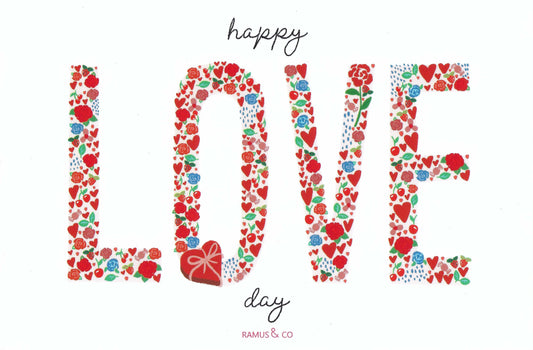 Happy Love Day Postcard by Ramus & Company