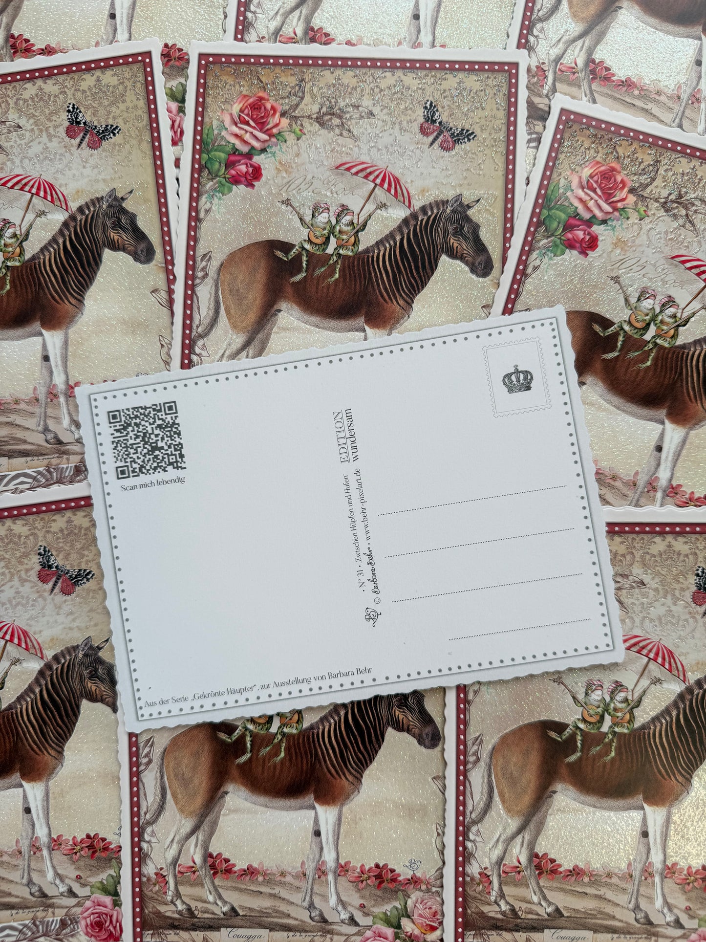 Between Hops and Hooves Postcard by Barbara Behr - Edition Wundersam No. 31