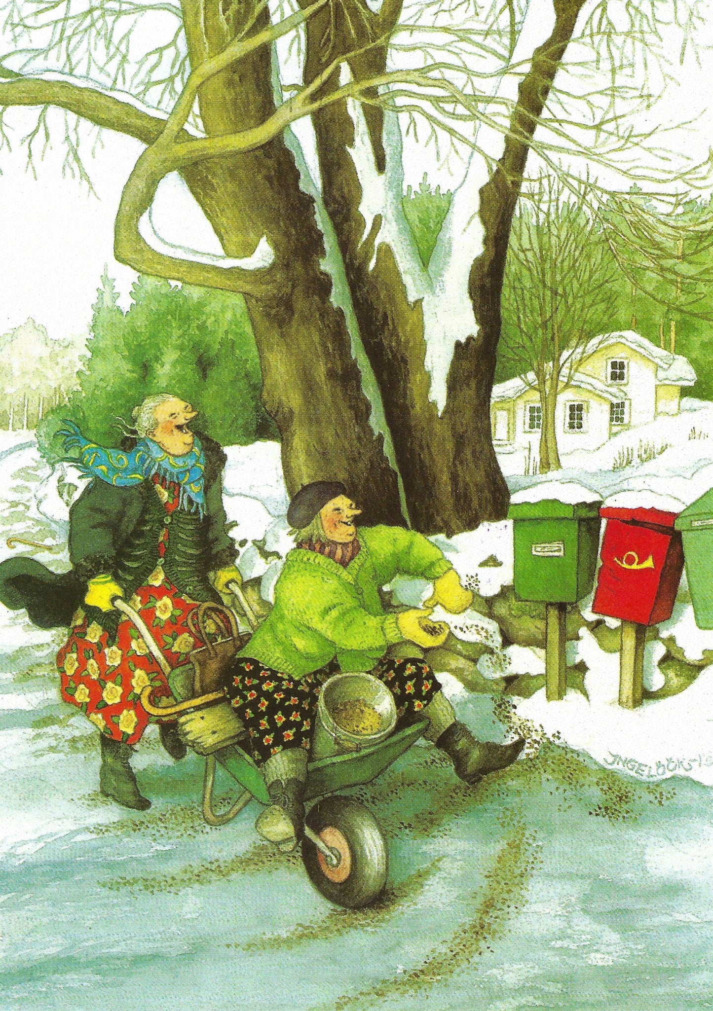 Inge Löök - Aunties - Friends - Old Ladies - Mailboxes - Wheelbarrow - Seed - Postcard
