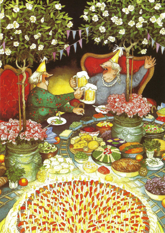 Inge Löök - Aunties - Grannies - Friends - Women at the Birthday Party - Postcard