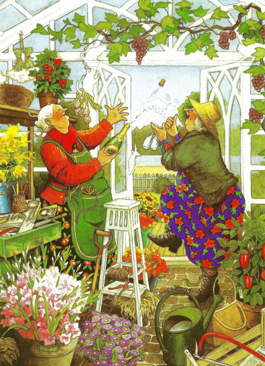 Inge Löök - Woman in the Garden - Postcard