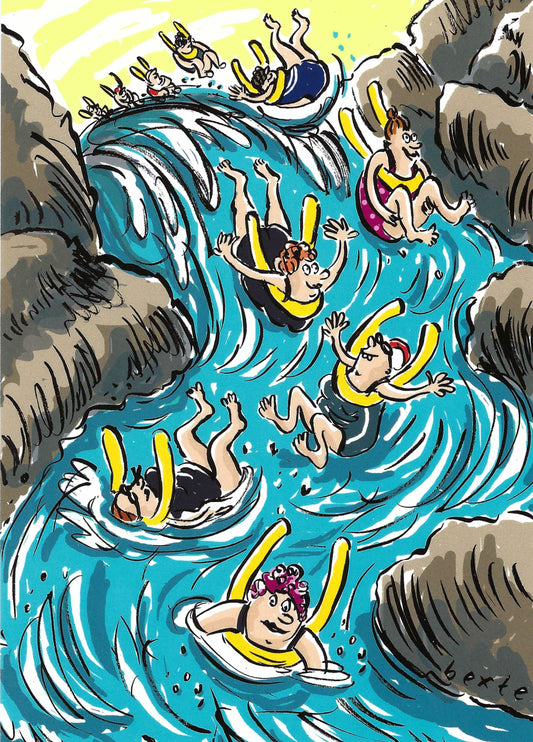 Inkognito - Whitewater Gymnastics - Pool Noodle - Floating - Postcard