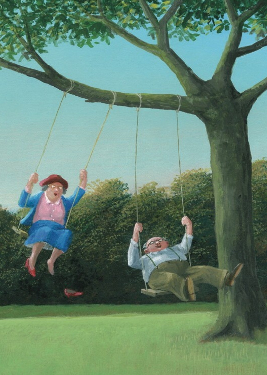 Inkognito - Swings - Old Couple - Swinging - Love - Fun - Postcard