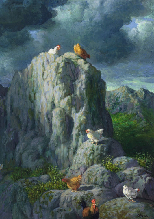 Inkognito Postcard - Mountain Chickens - Postcard