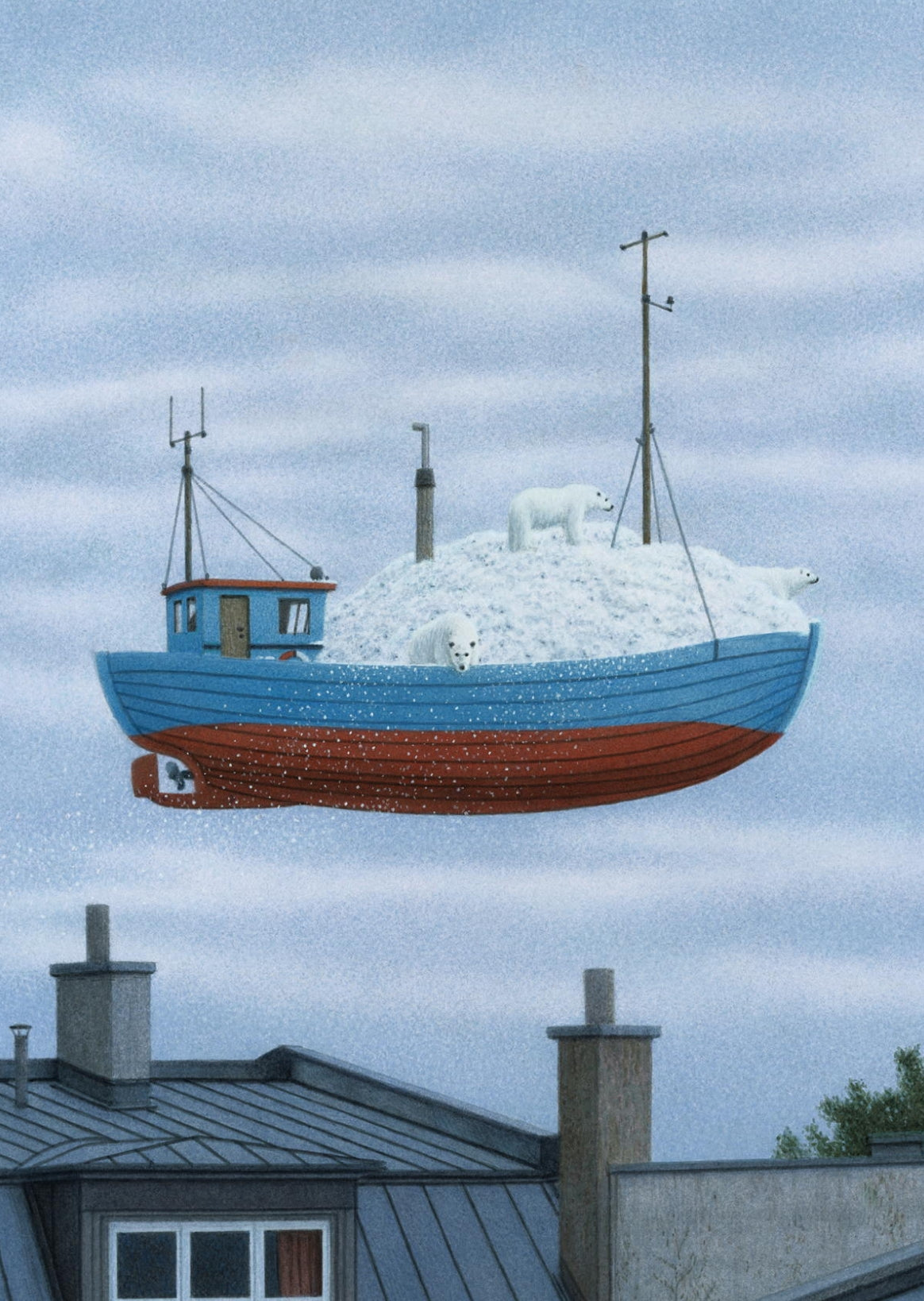 Inkognito Postcard - Boat and Polar Bears