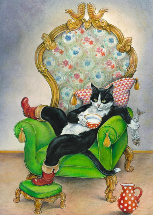 Inkognito Postcard - Puss in Boots - Cat