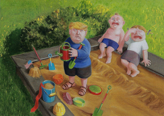 Inkognito - A Bully in the Sandbox - Postcard - Trump