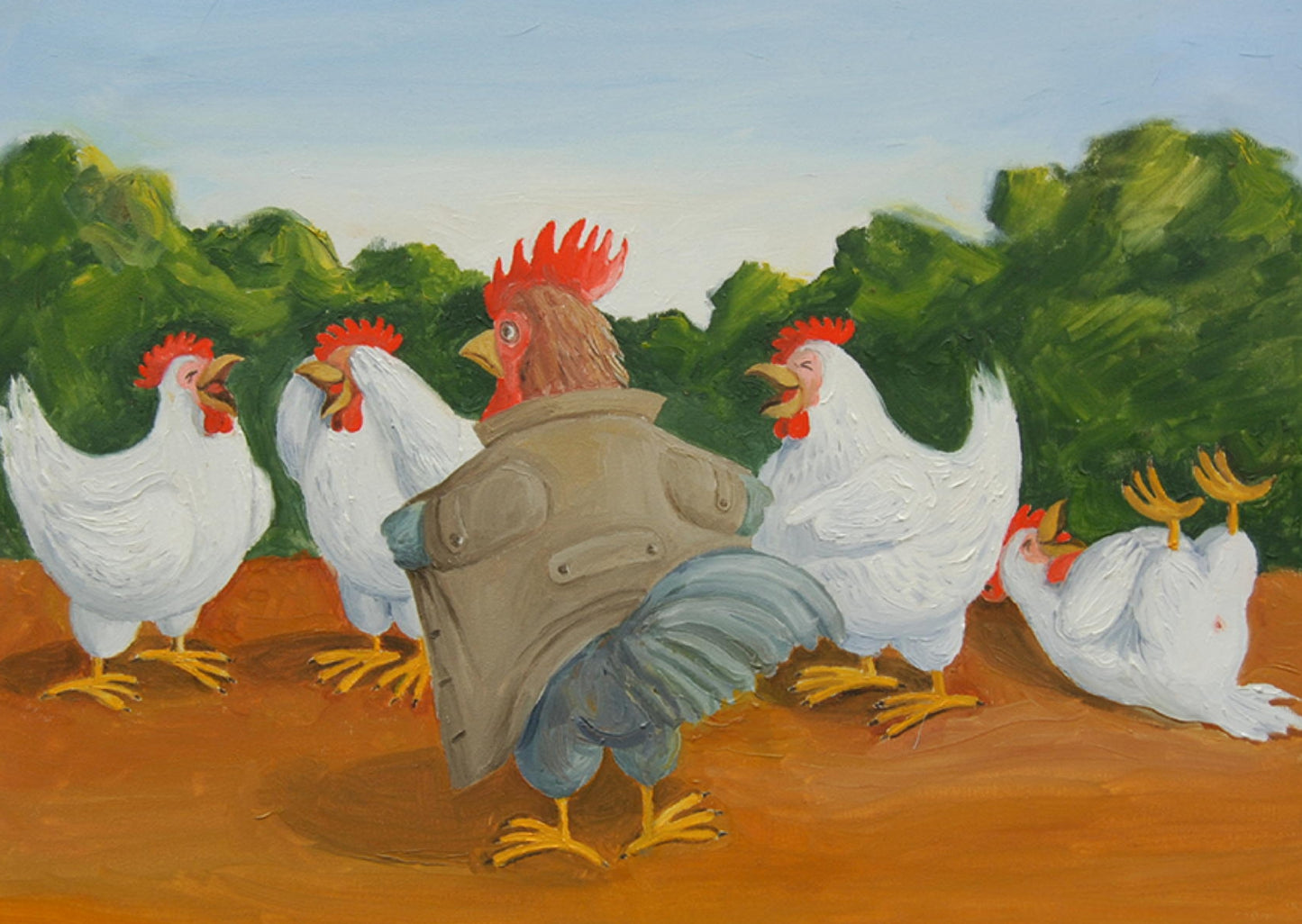 Inkognito - Chickens - Rooster - Much Ado About Nothing - Postcard
