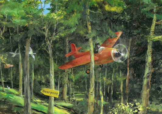Inkognito - Bear - Airplane - Bearport - Postcard