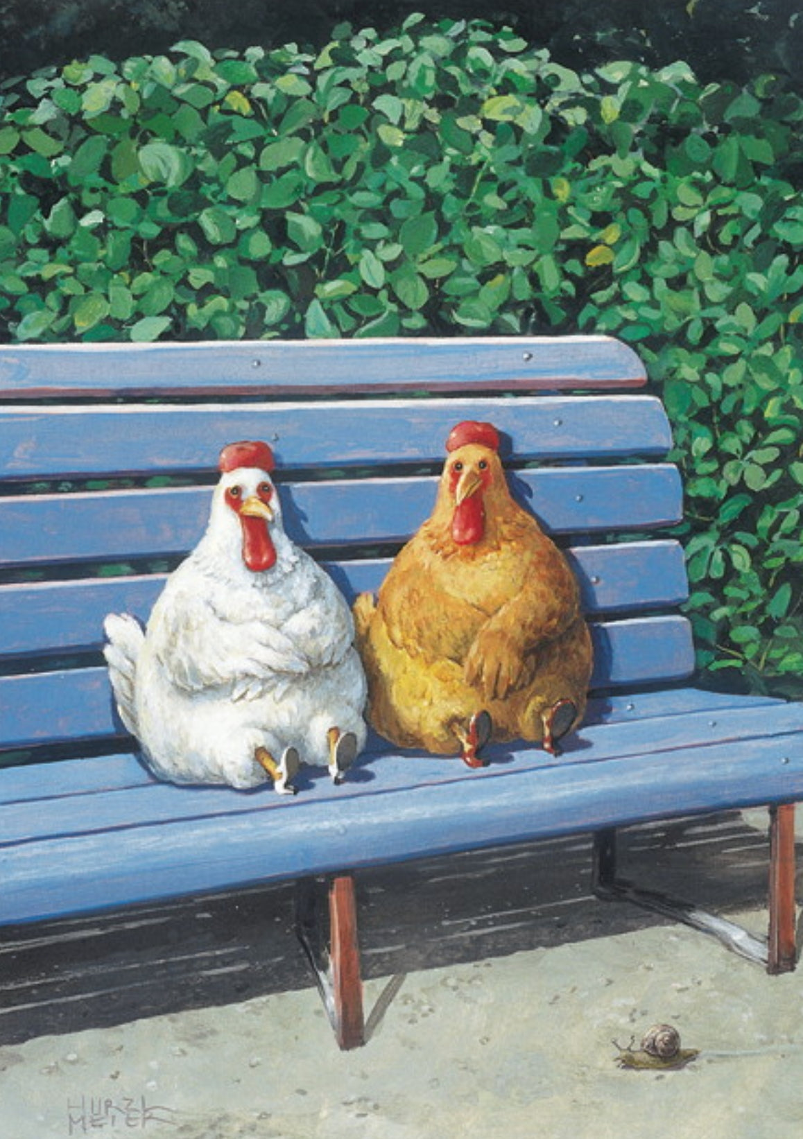 Inkognito - Chickens - Postcard