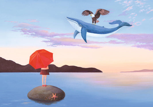 Inkognito - Whale - Girl - Umbrella - Bald Eagle - Lake - Starfish - Postcard