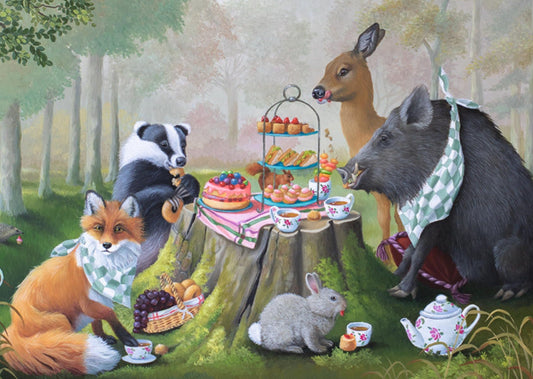 Inkognito - Suzan Visser - Animals - Fox - Boar - Badger - Deer - Rabbit - Picnic - Postcard
