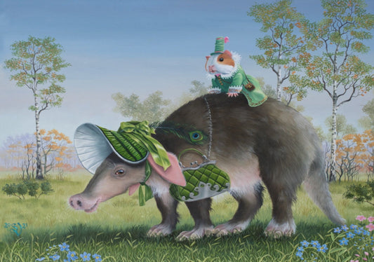 Inkognito - Ladies Day - Aardvark - Guinea Pig - Postcard