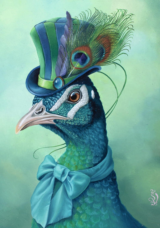 Inkognito - Peacock - Bird -Postcard