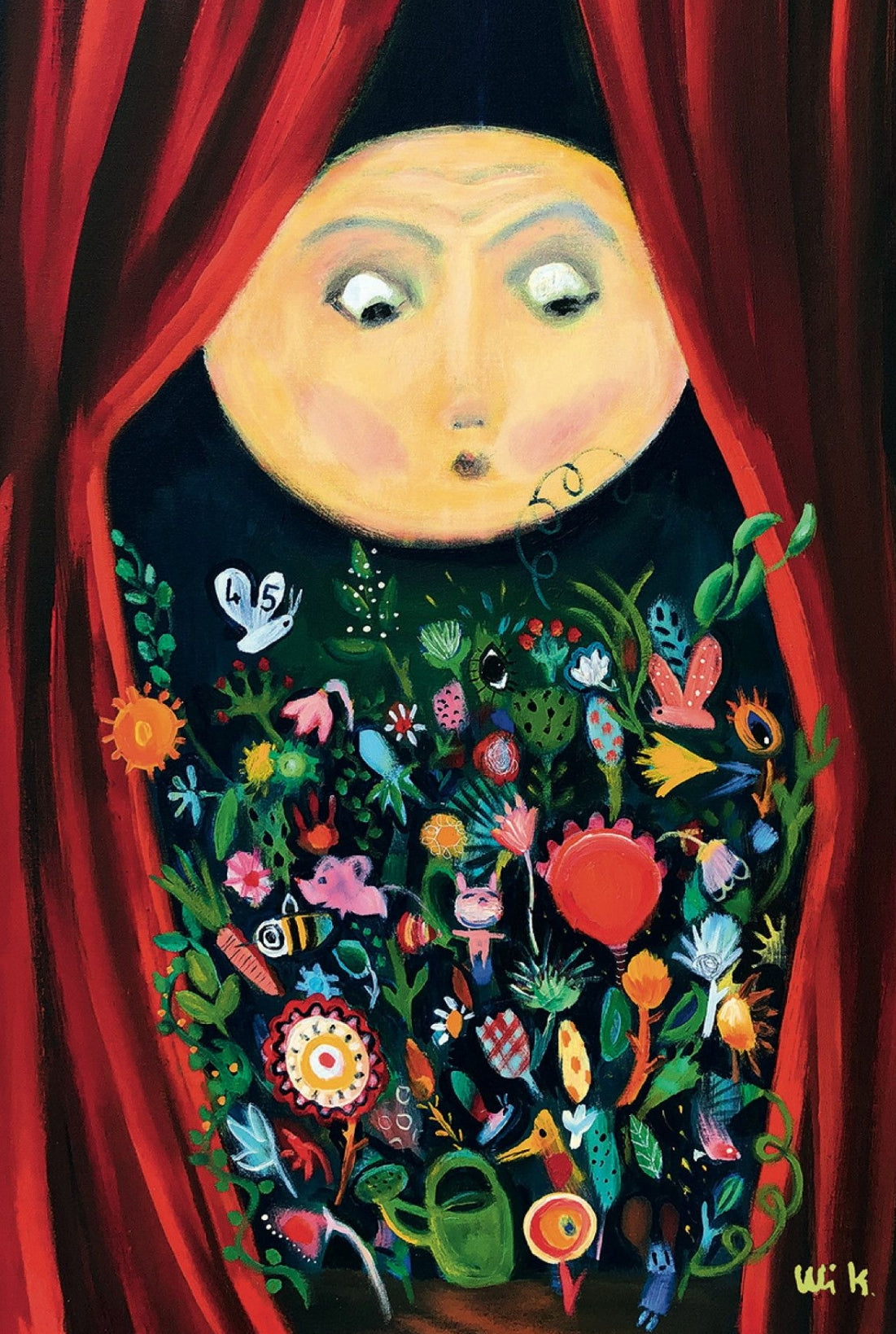 Inkognito - Keeping the Garden - Full Moon - Flowers - Postcard