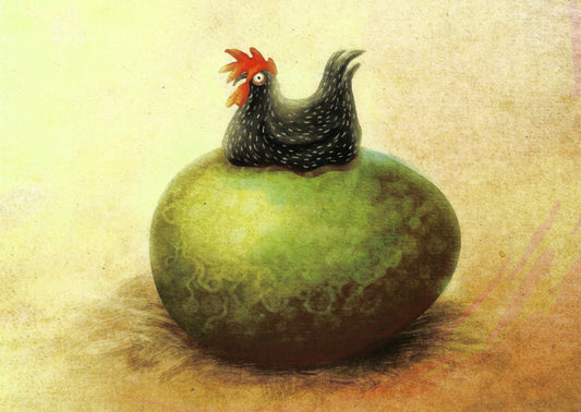 Inkognito Postcard - Guinea Fowl - Bird - Egg