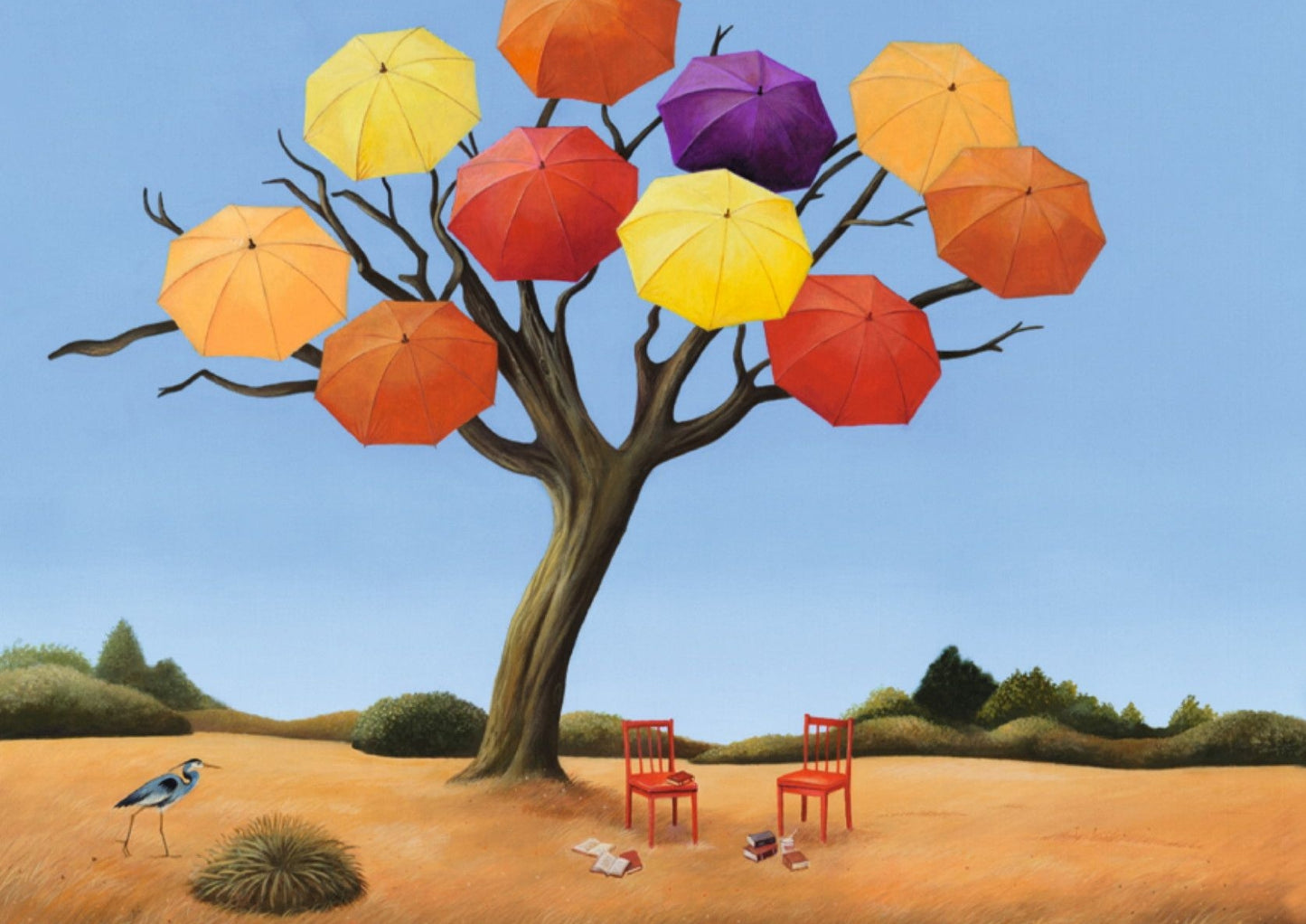 Inkognito Postcard - Dreaming of Summer - Umbrellas