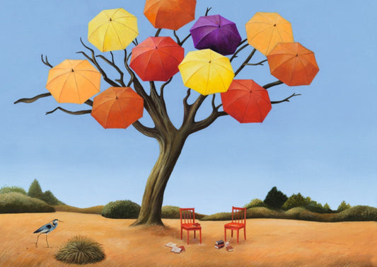 Inkognito Postcard - Dreaming of Summer - Umbrellas