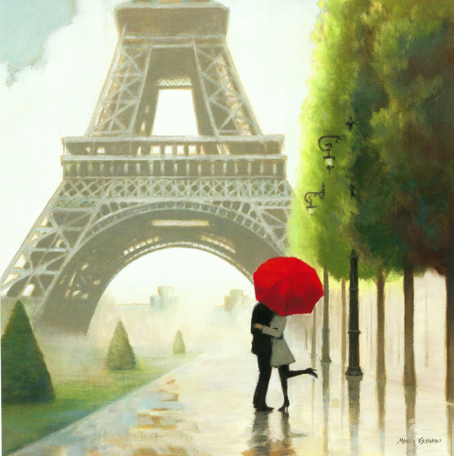 International Graphics - Paris - France - Eiffel Tower - Paris Romance - Postcard
