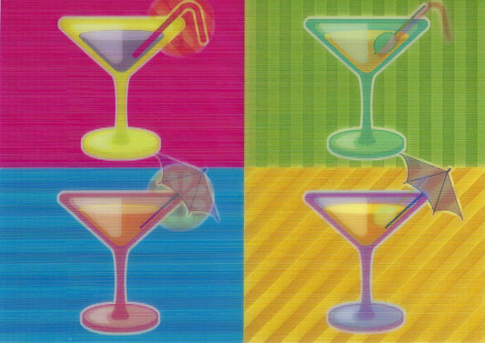 L.M. Kartenvertrieb - Cocktails - Lenticular Postcard