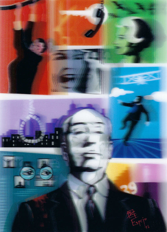 L.M. Kartenvertrieb - Juan Carlos Espejo - Alfred Hitchcock - Movies - Art 3D Postcard