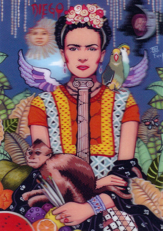 L.M. Kartenvertrieb - Juan Carlos Espejo - Frida Kahlo - 3D Postcard
