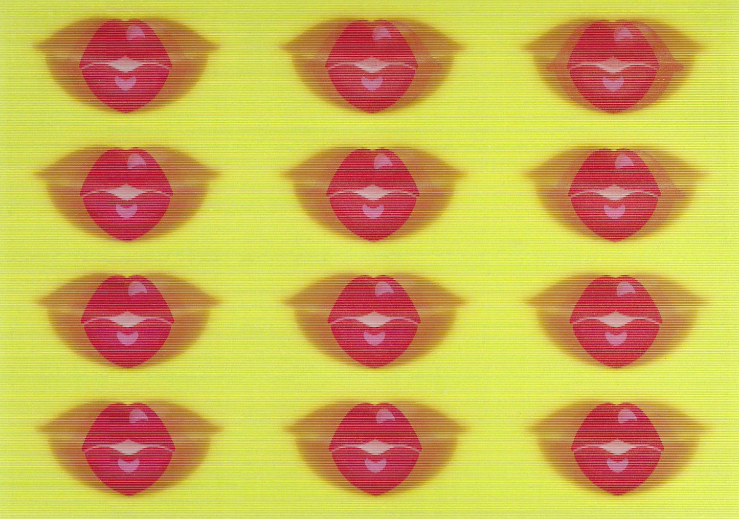 L.M. Kartenvertrieb - Kissing - Lips - Lenticular Postcard
