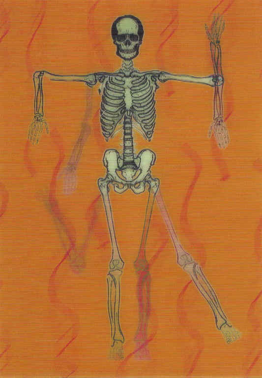 Halloween Postcard - Lenticular Postcard  - Dancing Skeleton - LM Kartenvertrieb - Postcrossing Postcard
