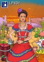 L.M. Kartenvertrieb - Frida Kahlo - Lenticular Postcard